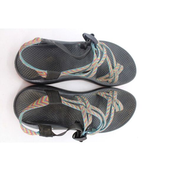Womens Chaco ZX/2 Classic Vibram Fiesta Rainbow Toe Ring Strap Sandals SZ 10 - Picture 10 of 11